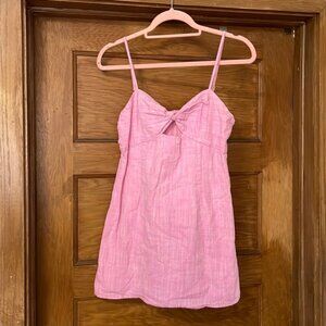 Honey Belle Cotton Linen‎ Pink Dress